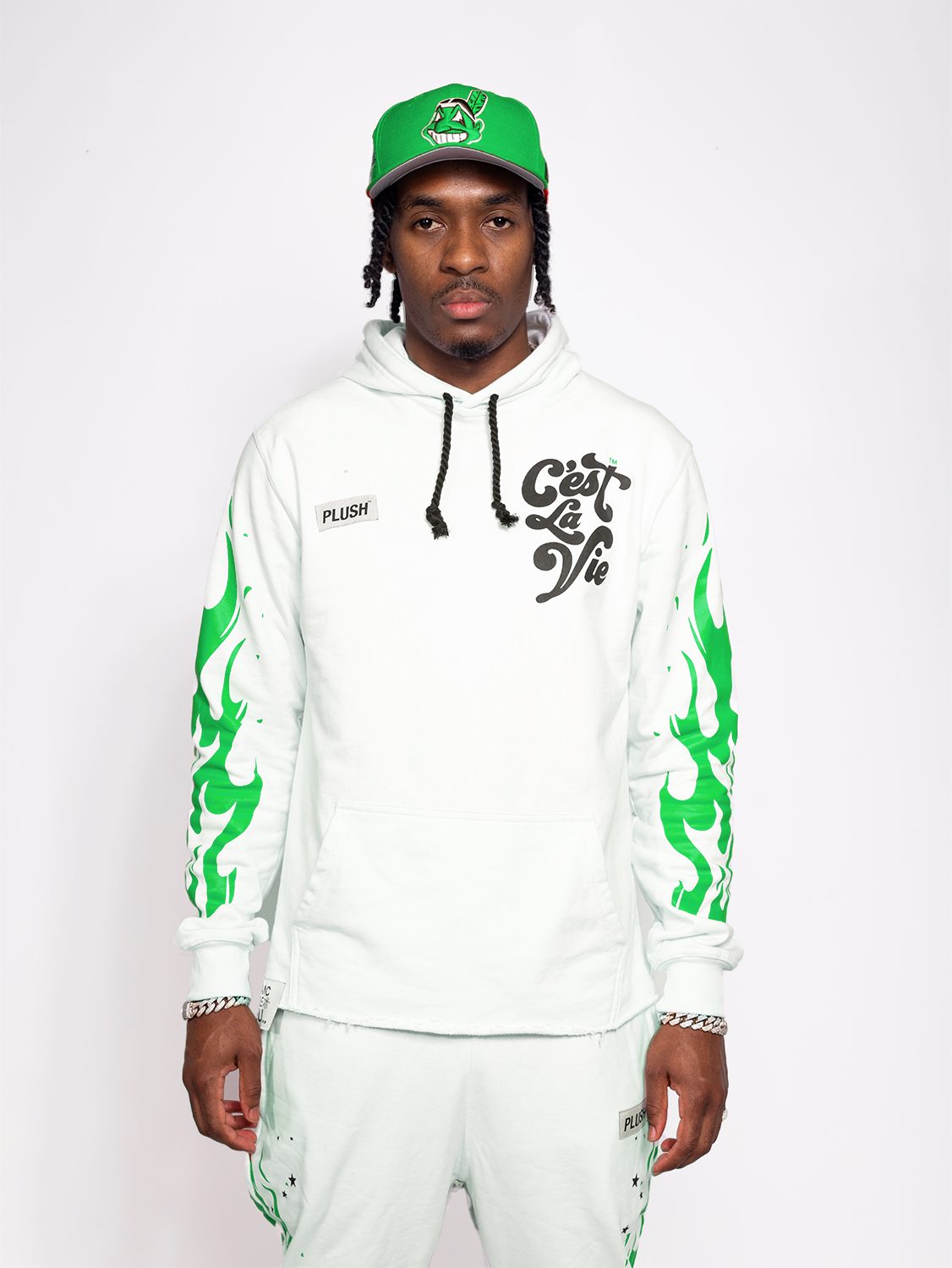 Frost Peluche Sweatsuit Green