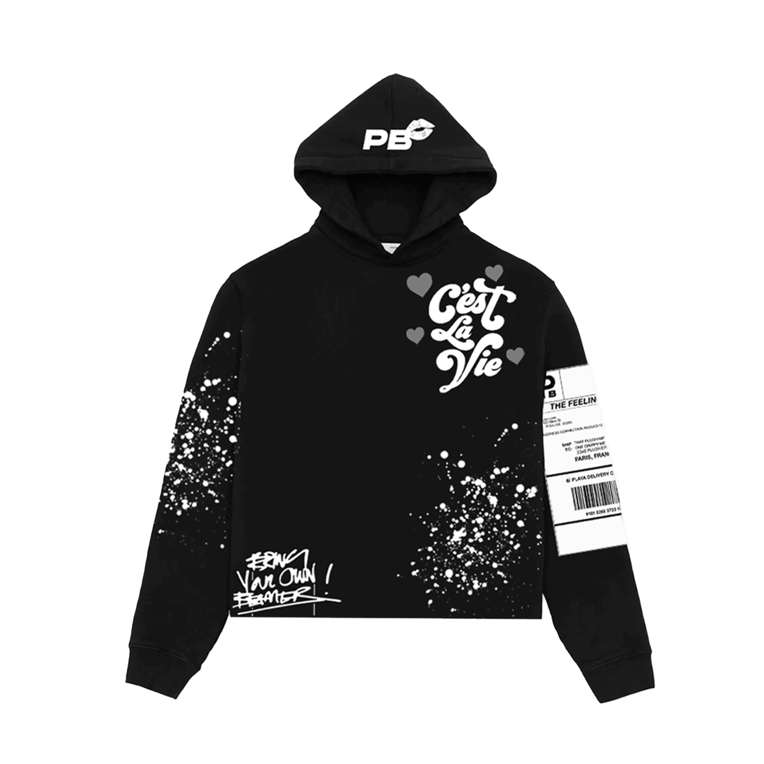 C'est La Vie Hoodie Black