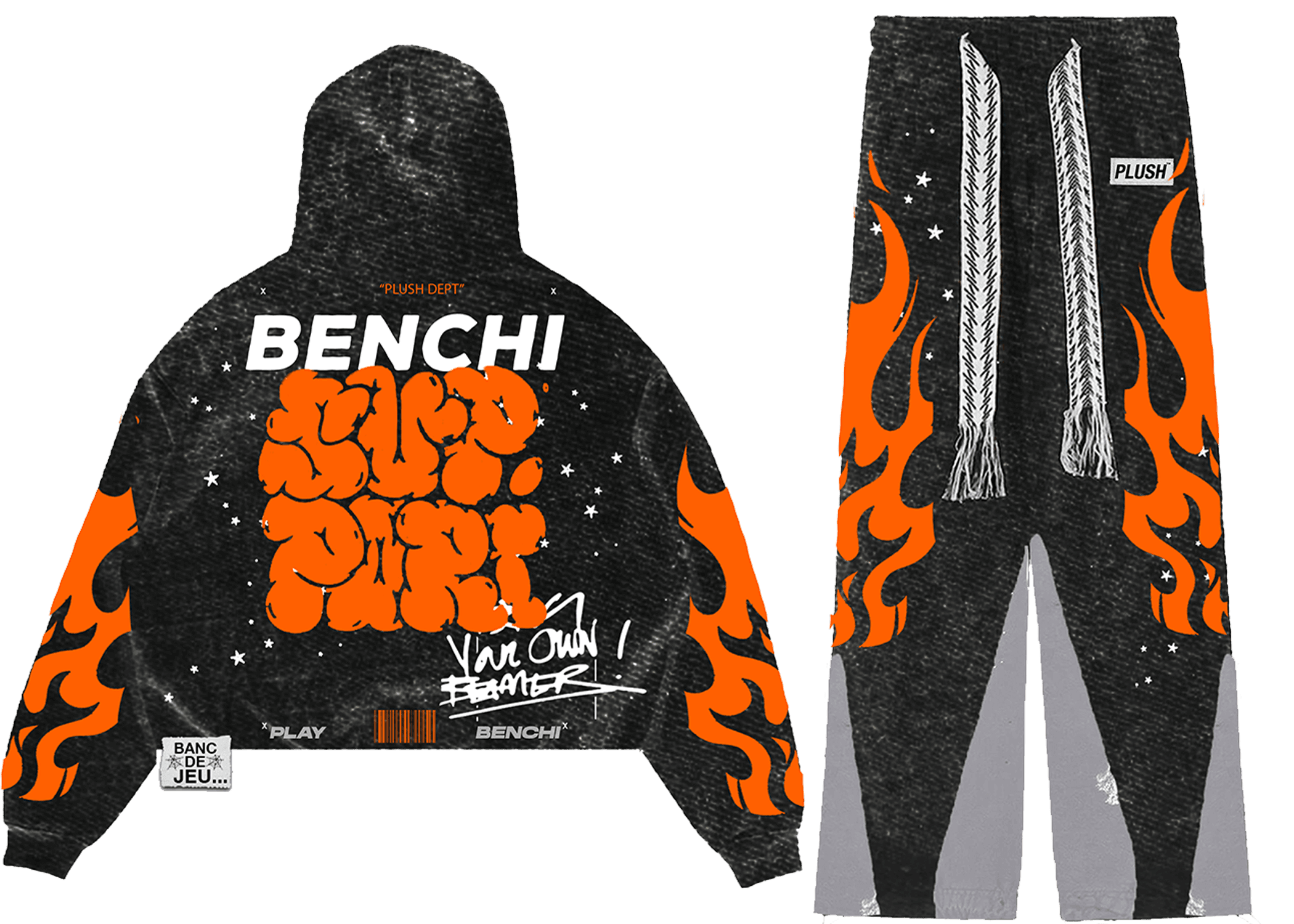 Peluche Sweatsuit Orange - Playbenchi